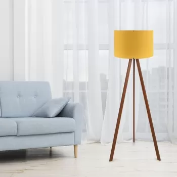 Lampadar, AYD-1565, Insignio, 38 x 140 cm, 1 x E27, 60W, galben/maro imagine