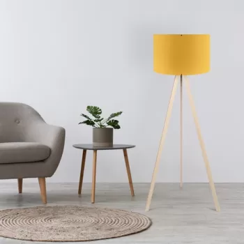 Lampadar, AYD-1566, Insignio, 38 x 140 cm, 1 x E27, 60W, galben/crem imagine