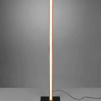 Lampadar Bellari, TRIO, 22x22x115 cm, 20W, 1x SMD, lemn, natur/negru imagine