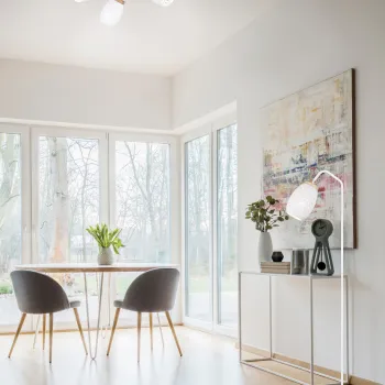 Lampadar Bidar, RL, 22x147 cm, 10W, 1x E27, metal, alb mat/natur imagine