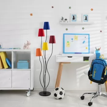 Lampadar, Bonibon - 13232, Fulgor, 44 x 44 x 160 cm, 5 x E14, 40W, multicolor imagine