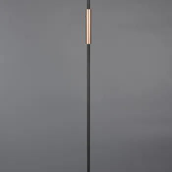 Lampadar Celeste, TRIO, 33x160 cm, 15W, 1x SMD LED, metal, negru/gri imagine