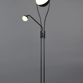 Lampadar Chris, TRIO, 30x180 cm, 18W / 3.8W, 2x SMD, metal, negru mat imagine