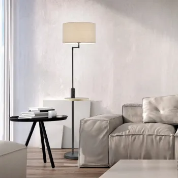 Lampadar Claas, TRIO, 40x160 cm, 60W, 1x E27, metal, negru mat imagine