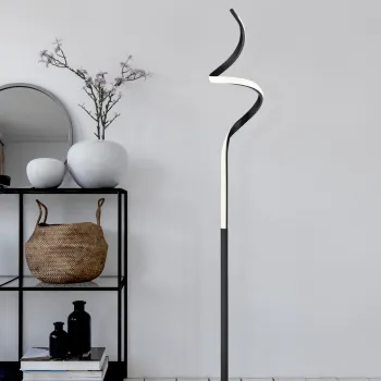 Lampadar Course, RL, 20.5x20.5x145 cm, 11W, 1x SMD LED, metal, negru mat/alb imagine