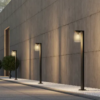 Lampadar de exterior Ardila, TRIO, 16x17x100 cm, 40W, 1x E27, aluminiu, negru mat imagine