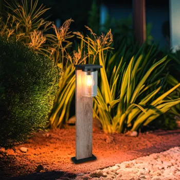 Lampadar de exterior Ardila, TRIO, 16x65 cm, 40W, 1x E27, aluminiu, natur/negru imagine