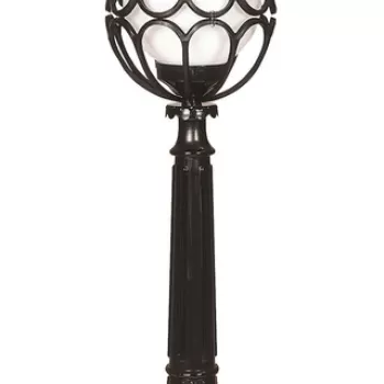 Lampadar de exterior, Avonni, 685AVN1136, Plastic ABS, Negru imagine