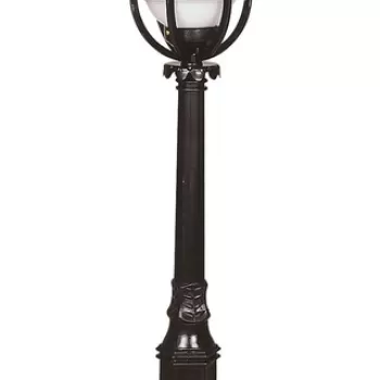 Lampadar de exterior, Avonni, 685AVN1141, Plastic ABS, Alb/Negru imagine