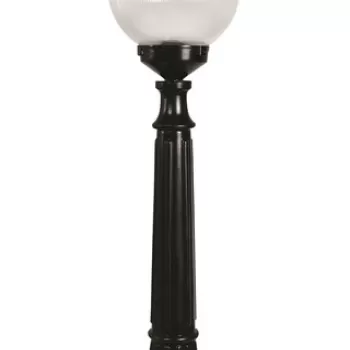 Lampadar de exterior, Avonni, 685AVN1147, Plastic ABS, Negru imagine