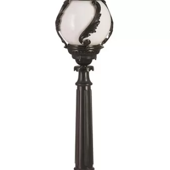 Lampadar de exterior, Avonni, 685AVN1210, Plastic ABS, Alb/Negru imagine