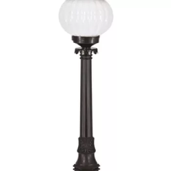 Lampadar de exterior, Avonni, 685AVN1253, Plastic ABS, Negru imagine