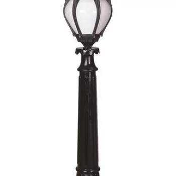 Lampadar de exterior, Avonni, 685AVN1331, Plastic ABS, Alb/Negru imagine