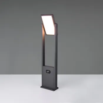 Lampadar de exterior cu senzor Malawi, TRIO, 15.5x61 cm, 5W, 1x SMD, aluminiu, antracit imagine