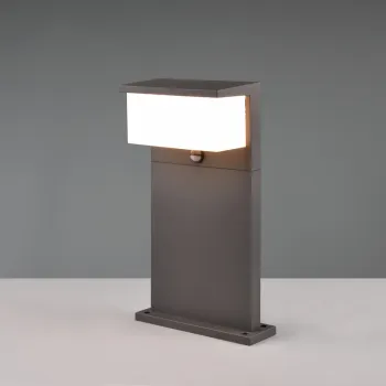 Lampadar de exterior cu senzor Nestos, TRIO, 26x45 cm, 13W, 1x SMD, aluminiu, antracit imagine