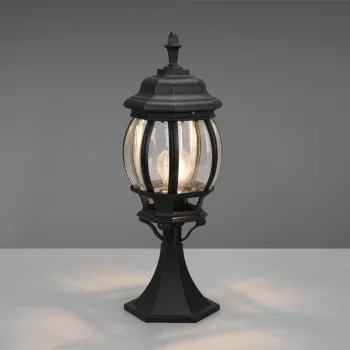 Lampadar de exterior Elvo, TRIO, 17x15.5x49 cm, 60W, 1x E27, aluminiu, negru mat imagine