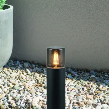 Lampadar de exterior Hoosic, TRIO, 12x30 cm, 28W, 1x E27, aluminiu, negru mat imagine