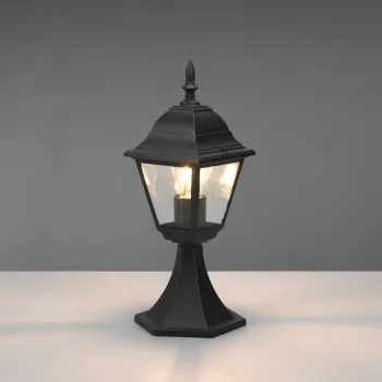 Lampadar de exterior Livenza, TRIO, 17x14x39.5 cm, 60W, 1x E27, aluminiu, negru mat imagine