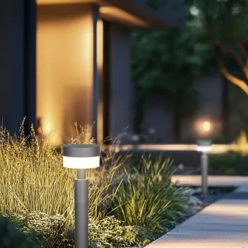 Lampadar de exterior Mackenzie, TRIO, 16.5x65 cm, 8W, 1x SMD, aluminiu, antracit imagine