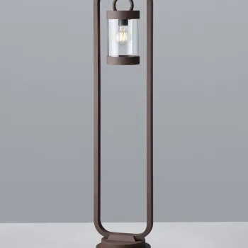 Lampadar de exterior Sambesi, TRIO, 23x21x100 cm, 28W, 1x E27, aluminiu, ruginiu imagine