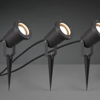 Lampadar de exterior Ubangi, TRIO, 9.5x11 cm, 10W, 3x GU10, aluminiu, antracit imagine