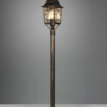 Lampadar de exterior Volturno, TRIO, 17x100 cm, 60W, 1x E27, aluminiu, ruginiu antic imagine