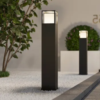 Lampadar de exterior Witham, TRIO, 15x15x80 cm, 14.5W, 1x SMD, metal, antracit imagine