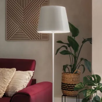 Lampadar ELTAP, Vespillo, 38x154 cm, 1xE27, 15W, otel/PVC, alb imagine