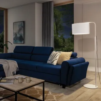 Lampadar ELTAP, Vespillo, 70x40x151 cm, 1xE27, 15W, otel/PVC, alb imagine