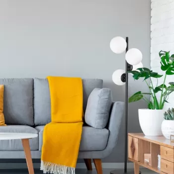 Lampadar, Faze-NT-115-1, Sheen, 32 x 32 x 130 cm, 4 x E27, 40W, negru imagine