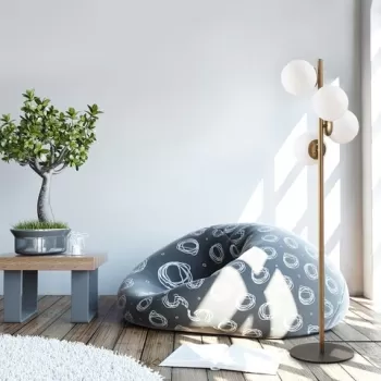 Lampadar, Faze - NT - 115, Sheen, 32 x 32 x 130 cm, 4 x E27, 40W, auriu imagine