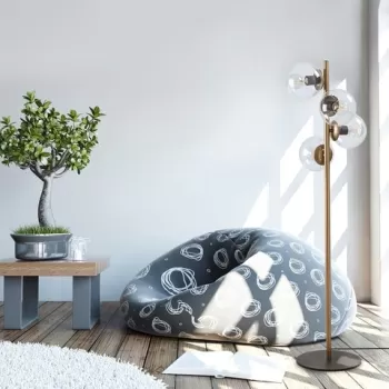 Lampadar, Faze - NT - 116, Sheen, 32 x 32 x 130 cm, 4 x E27, 40W, auriu imagine