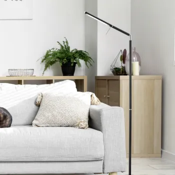 Lampadar Filigran, TRIO, 18x162 cm, 6.5W, 1x SMD, metal, negru mat imagine