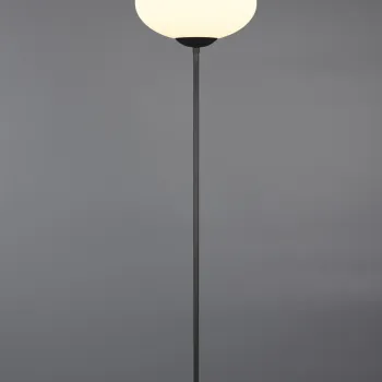 Lampadar Fomento, TRIO, 40x150 cm, 15W, 1x E27, metal, negru mat/alb imagine