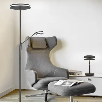 Lampadar Franklin, TRIO, 35.2x181 cm, 35W, 6.5W, 1x SMD, metal, antracit imagine