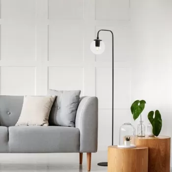 Lampadar, Fulgor, 942FLG1339, Metal, Negru imagine