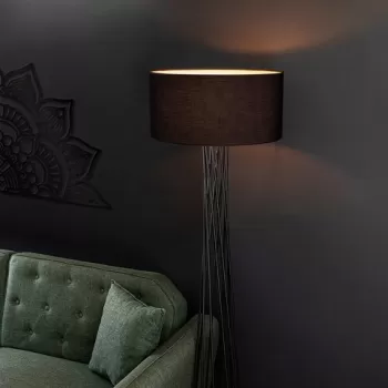 Lampadar, Fulgor, 942FLG1546, Metal, Negru imagine