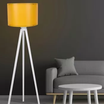 Lampadar, FullHouse, 390FLH1107, MDF, Galben/Alb imagine