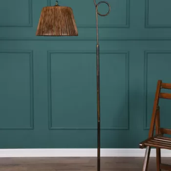 Lampadar, FullHouse, 390FLH1137, Metal, Negru / Aur roz imagine