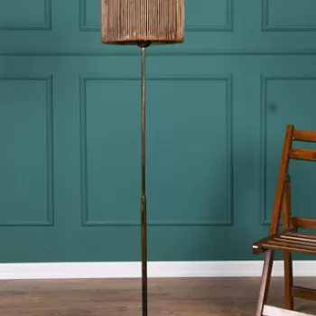 Lampadar, FullHouse, 390FLH1138, Metal, Negru / Aur roz imagine