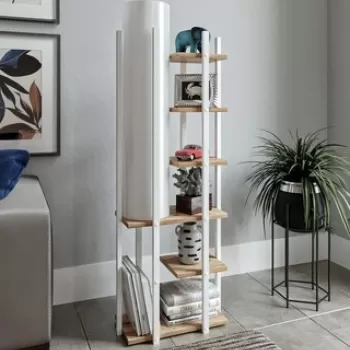 Lampadar, FullHouse, 390FLH2152, PAL, Alb / Natural imagine