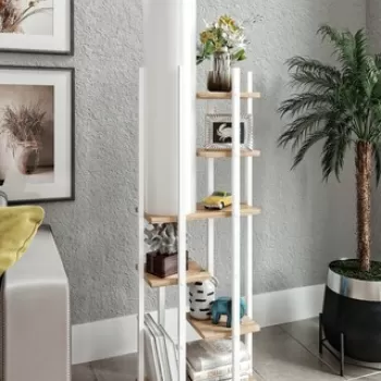 Lampadar, FullHouse, 390FLH2156, PAL, Alb / Natural imagine