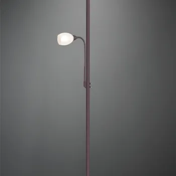 Lampadar Gerry, RL, 34x180 cm, 18W/10W, 2x E27, 1x E14, metal, maro/alb imagine