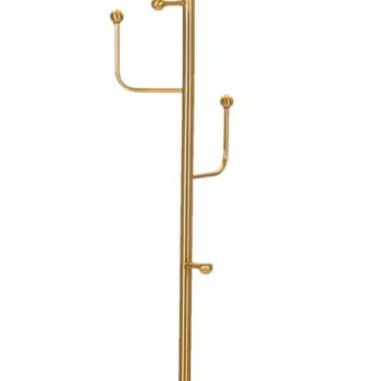 Lampadar Glam, Mauro Ferretti, O41 x 173 cm, 1 x E27, 40W, fier/textil, auriu/alb imagine