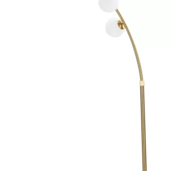 Lampadar Glamy, Mauro Ferretti, 130 x 45 x 220 cm, 6 x E14, 40W, fier/sticla, auriu/alb imagine