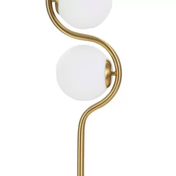 Lampadar Glamy, Mauro Ferretti, O25 x 165 cm, 4 x E14, 40W, fier/sticla, auriu/alb imagine