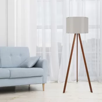 Lampadar, Insignio, 780SGN1406, 70% MDF/30% tesatura PVC, Bej/Maro imagine