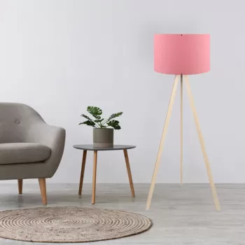 Lampadar, Insignio, 780SGN2420, 70% MDF/30% tesatura PVC, Roz / Stejar imagine