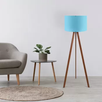 Lampadar, Insignio, 780SGN2453, 70% MDF/30% tesatura PVC, Albastru/Maro imagine