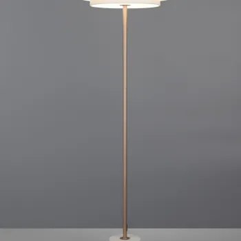 Lampadar Keaton, TRIO, 40x138 cm, 21W, 1x SMD, metal, gri/auriu imagine